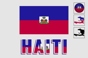 haiti Karta isolerat på vit bakgrund, vektor illustration design