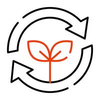 ein editierbar Design Symbol von Öko Recycling vektor