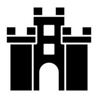 modern Design Symbol von Schloss Gebäude vektor