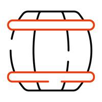 ein einzigartig Design Symbol von Fass vektor