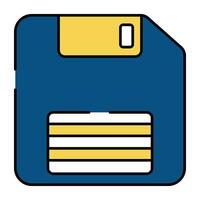 en modern design ikon av diskett disk vektor