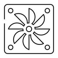 ein perfekt Design Symbol von Computer Ventilator vektor