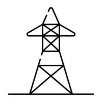 editierbar Design Symbol von elektrisch Pole vektor