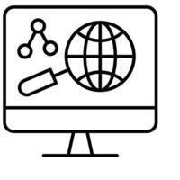 modern Design Symbol von global Suche vektor