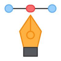 en unik design ikon av bezier verktyg vektor