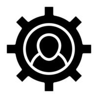 avatars med redskap som visar begrepp av anställd miljö ikon vektor