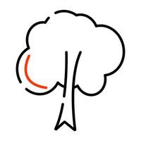 en skön design ikon av träd vektor