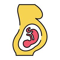 ett redigerbar design ikon av gravid lady vektor