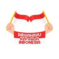 Illustration von Dirgahayu republik Indonesien vektor