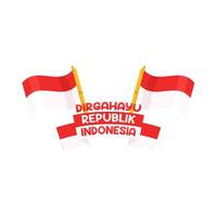 illustration av dirgahayu republik indonesien vektor