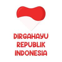 illustration av dirgahayu republik indonesien vektor