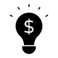 Dollar Innerhalb die Glühbirne abbilden Konzept von Geschäft Idee vektor