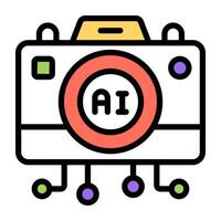 Prämie herunterladen Symbol von ai Fotografie vektor