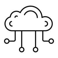 ein Symbol Design von Wolke Netzwerk vektor