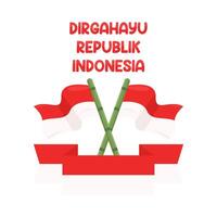 illustration av dirgahayu republik indonesien vektor
