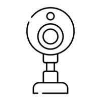 ein editierbar Design Symbol von Webcam vektor