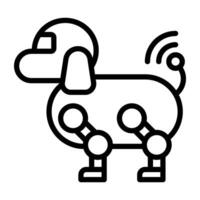 modern design ikon av robot hund vektor