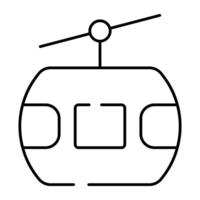 ein modisch Vektor Design von Kabel Auto, Seilbahn Vektor