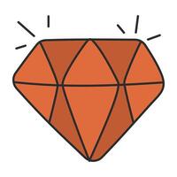 ein einzigartig Design Symbol von Diamant vektor