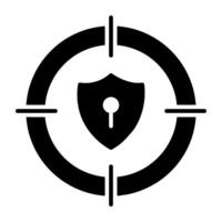 Sicherheit Ziel Symbol, editierbar Vektor