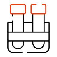 ein einzigartig Design Symbol von Prüfung Röhren vektor