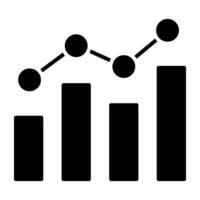 modisch Linien mit Riegel präsentieren Polylinie Graph vektor