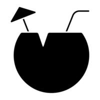 ein Prämie herunterladen Symbol von Kokosnuss Wasser vektor