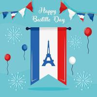Happy Bastille Day Banner vektor