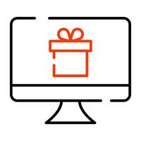 ein Symbol Design von online Geschenk vektor