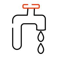 Wasser Zapfhahn Vektor, Symbol von Installation vektor