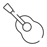 en musik Utrustning ikon, platt design av gitarr vektor