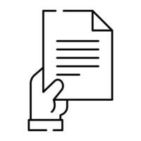 ein editierbar Design Symbol von geben Papier vektor