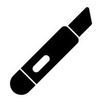 Nützlichkeit Messer Symbol im solide Design vektor