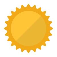 ein eben Design Symbol von Sonne, editierbar Vektor