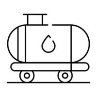 ein editierbar Design Symbol von Öl Tanker vektor