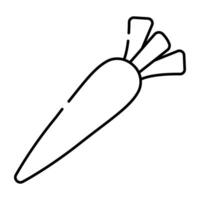 ein einzigartig Design Symbol von Karotte Gemüse vektor