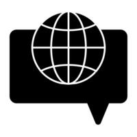 ein Prämie herunterladen Symbol von global Plaudern vektor