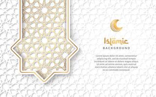 islamic bakgrund med gyllene lyx arabicum mönster vektor design
