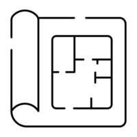 linear Vektor Design von Haus planen