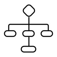 linjär design ikon av algoritm vektor