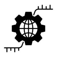 ein kreativ Design Symbol von global Rahmen vektor