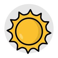 ein eben Design, Symbol von Sonne vektor