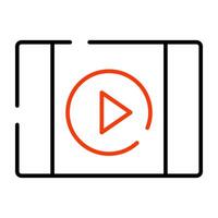 ein editierbar Design Symbol von online Video vektor