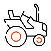 ett ikon design av traktor, agronomi fordon vektor