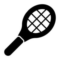 trendig design ikon av sporter verktyg, badminton racket vektor