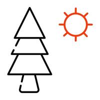 modern Design Symbol von Nadelbaum Baum vektor