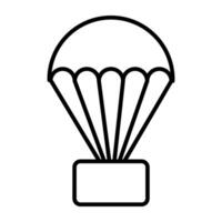 en modern design ikon av fallskärm vektor