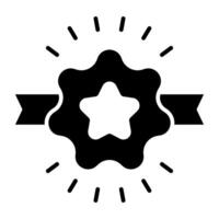 ein einzigartig Design Symbol von Star Band vektor