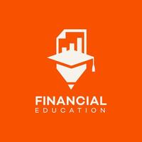 finansiell utbildning logotyp ikon varumärke identitet tecken symbol mall vektor