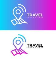 Reise App Logo Symbol Marke Identität Zeichen Symbol vektor